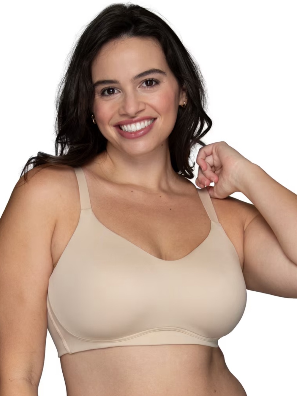 NWT Vanity Fair Beige Wireless Comfort Bra Size 3XL